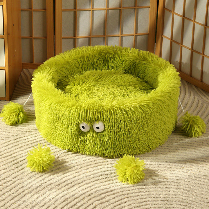 Discover the Comfort of the Pet Cute Plush Round Winter Bed House
